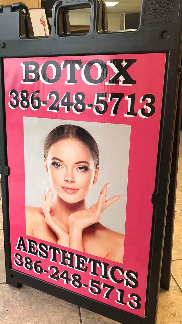 Botox aesthetics A-frame sign