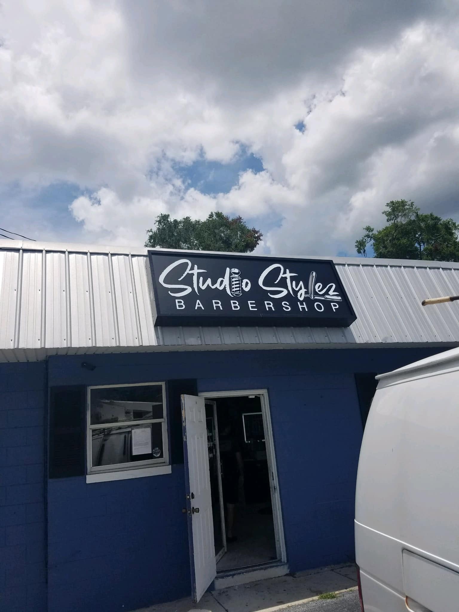 Studio Style Barbershop cabinet sign
