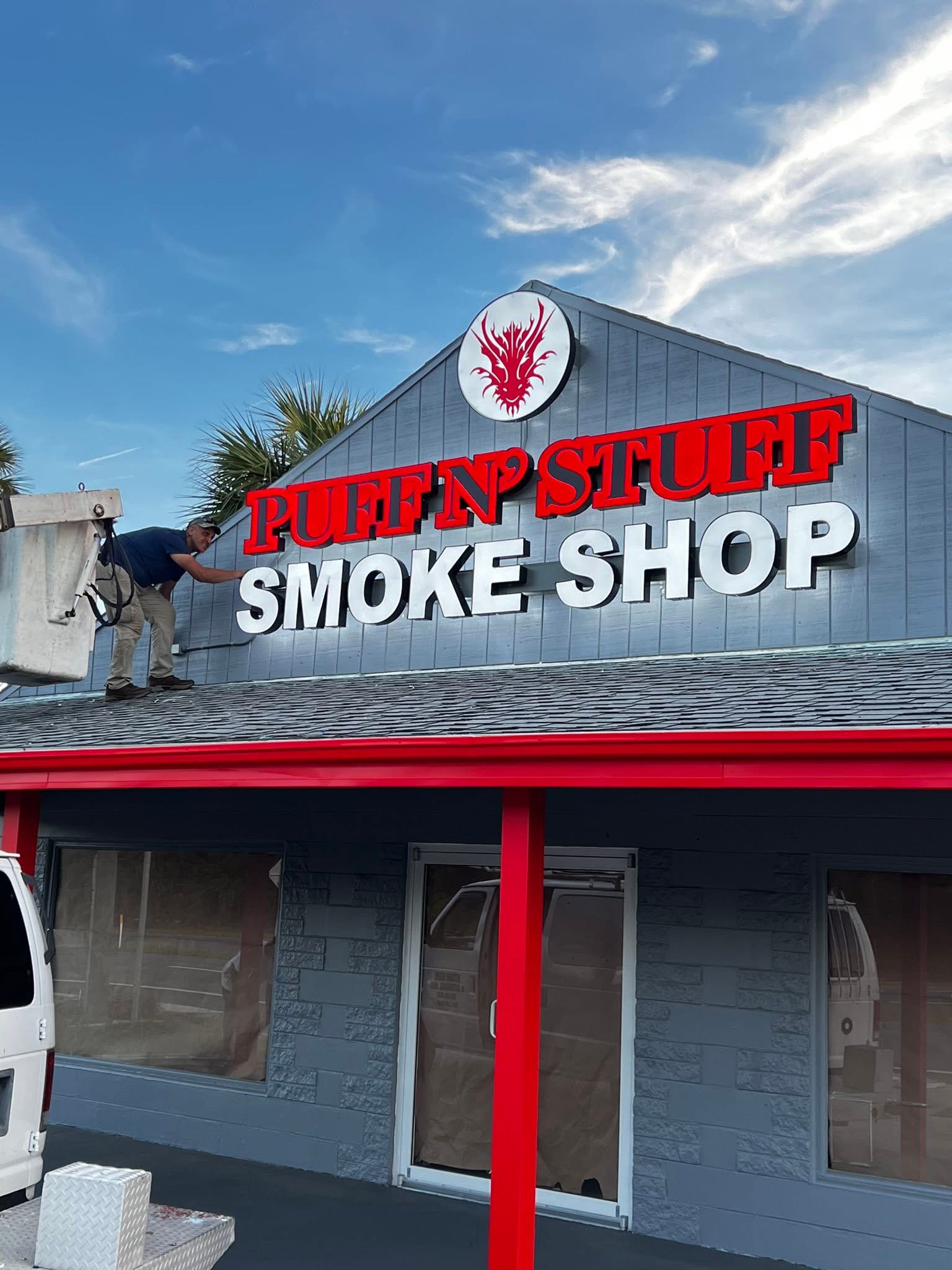 Puff Stuff Smoke Shop channel letters