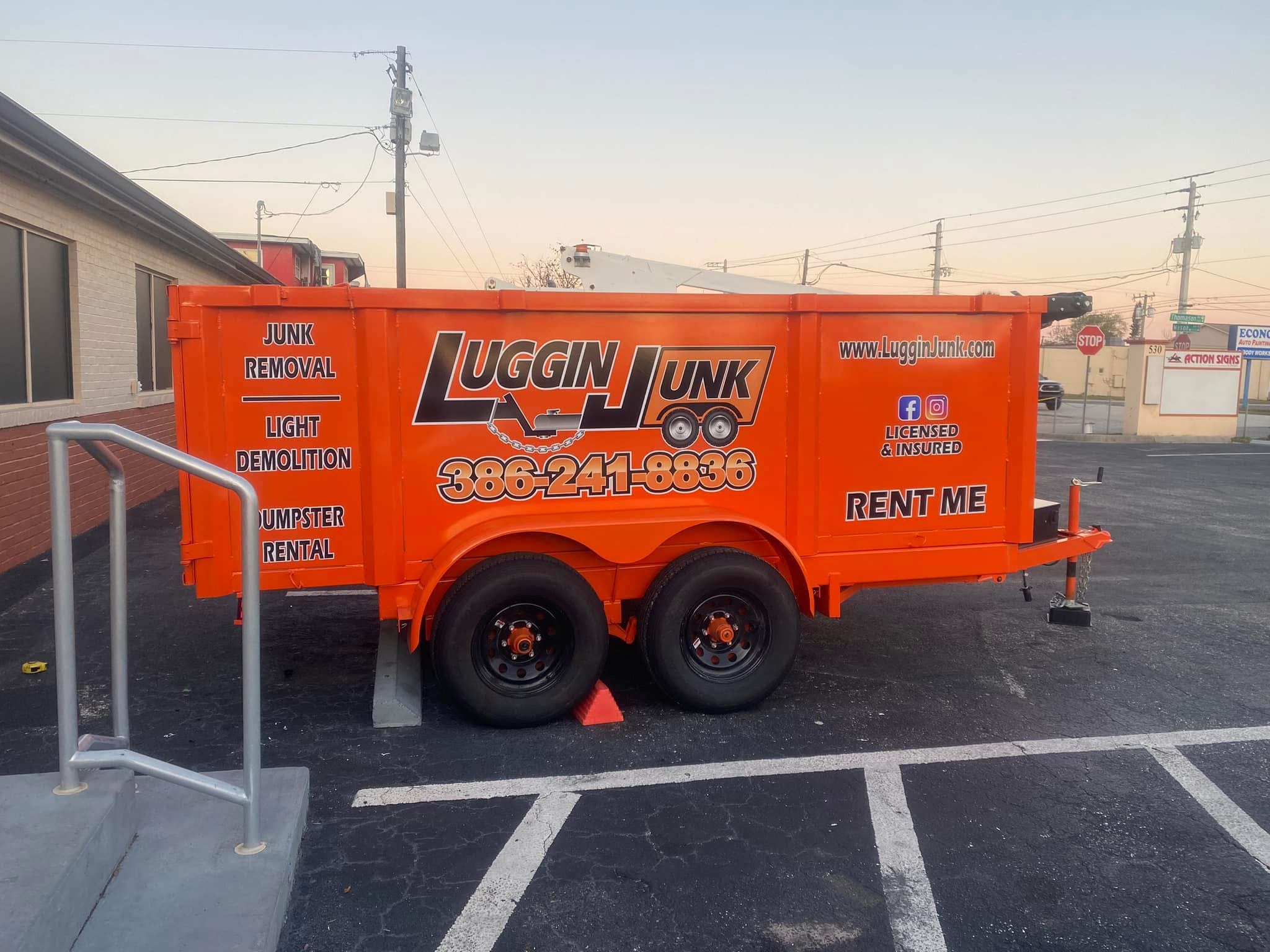 Complete Luggin Junk dump trailer with graphics