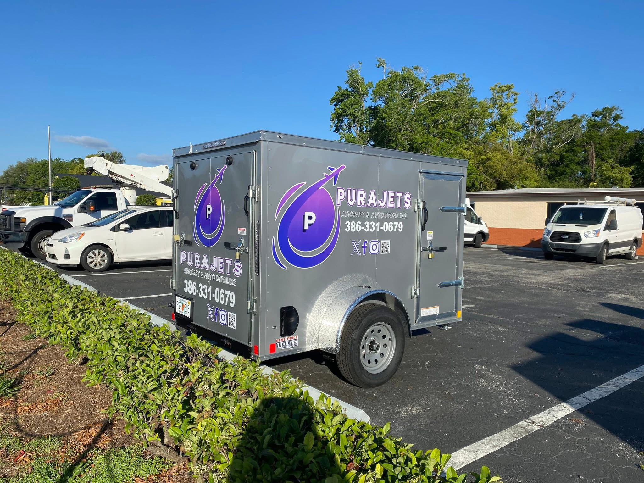 Complete PuraJets enclosed trailer with graphics