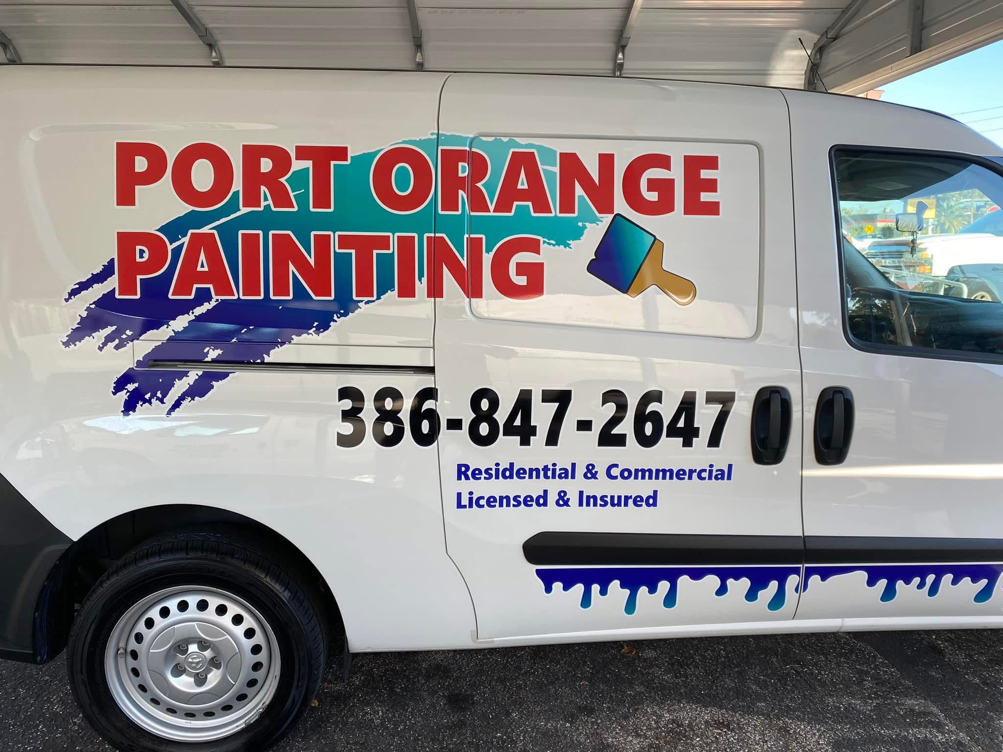 Complete Port Orange Painting service van with graphics